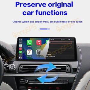 12.9인치 Linux CarPlay 카 라디오 (BMW호환 6 시리즈 2009-2012 CIC 2013-2016 NBT 터치스크린 멀티미디어