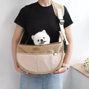 강아지 고양이 슬링백 (베이지L) 산책 포대기 가방