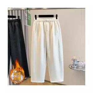 여성 겨울 바지 뉴리 캐시미어 완두콩 기모 도톰 9부 배기 캐주얼 MODU4