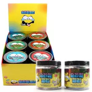 슬라임 젤리 CU편의점간식 블루베리 소다향 꾸덕젤리 6개