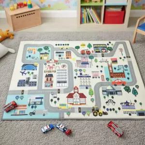 오션 교통매트 놀이방 도로매트 자동차 놀이판 깔개 바닥 층간소음 방지 교통안전 교육용