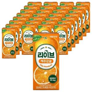 군것질대용 서울우유 리이브 제주감귤 주스, 190ml, 48개