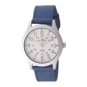 타이맥스 익스페디션 스카우트 스트랩 가죽 나일론 36mm 시계