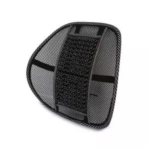 자동차 등받알찬이 메쉬 쿠션 구슬 블랙 차량 시트 보호대