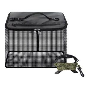 T Tooyful 낚시바구니 파라코드장비포함 활어용 지퍼 용품 다기능 야외 낚시 케이지 물고기 양동이