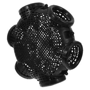 Kisangel 낚시 바구니 케이지 강화된 던지는 사람 크다 홀더 작은 생선 키퍼 용기 피더 도구 먹이 던지기 장치 둥지 Black Pp