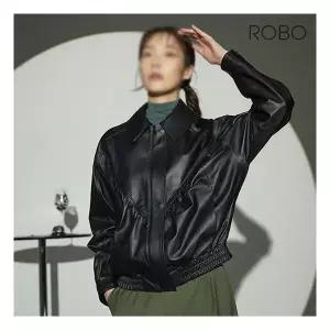 로보 이태리 램스킨 셔링 블루종 재킷