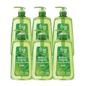 애경 순샘 베이킹소다 주방세제 피톤치드 용기 1kg x 6개