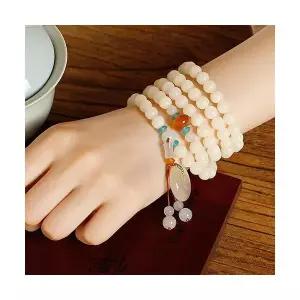 염주 소원 108염주 불교용품 천연백옥 보리수 단주 합장주