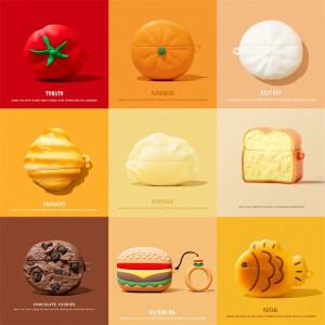 3D 음식 모델 에어팟 4 케이스 커버 2025 이어폰 프로 3 충전 2 1 펀다