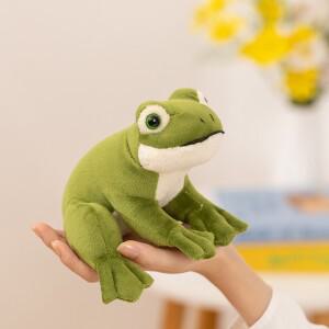 새로운 사실적인 개구리 봉제 장난감 12cm 미니 큰 눈 개구리 인형 부드러운 손바닥 애완 동물 사무실 데스