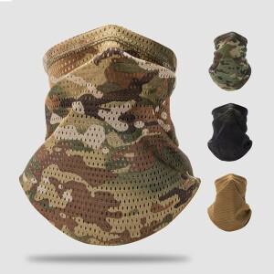 대형 메쉬 방풍 넥커치프 카모 마스크 넥 게이터 커버 페이스 반다나 썬 쿨 통기성 사이클링 하이킹 캠핑