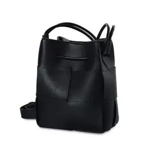 여성 크로스백 미니 위빙 캐주얼 가방 블랙 (WFKJZQO)