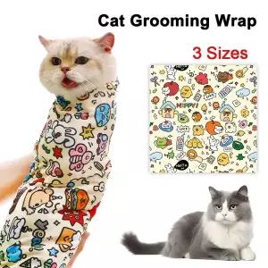 고양이 그루밍 랩 셀프 어드히어런트 고양이 진정 랩 긁힘 방지 탈출 방지 물림 스와들 네일 트리밍용