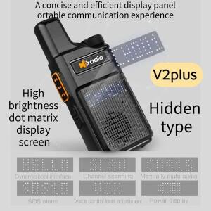 Iradio RT-V2Mini 워키토키 2개/1개 크기 휴대용 무선 세트 양방향 라디오 스테이션 통신기