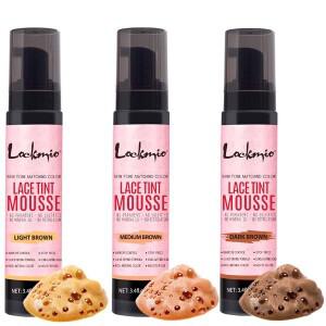 레이스 프론트 염색용 가발 틴트 폼 무스 천연 속건성 그리드 보이지 않는 컬러 헤어 스프레이(가발용)