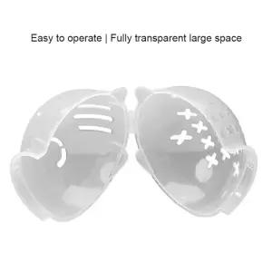 투명 고양이 입마개 핥기 방지 물림 방지 고양이 마스크 커버 헬멧 미용 액세서리 긁힘