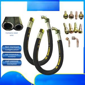 고압 튜브 어셈블리 유압 고무 이중층 강스틸 와이어 짠 고온 호스 클램프 굴삭기 오일 파이프