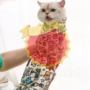 고양이 진정용 랩 자가 접착식 고양이 랩 물림 방지 스와들 네일 트리밍용 긁힘 방지 그루밍 용품