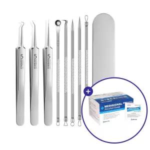 젠나나 왁싱 쪽집게 8종 세트 인그로운헤어 트위저 수염 속눈썹 정리 집게 정밀 핀셋 새치 뽑기