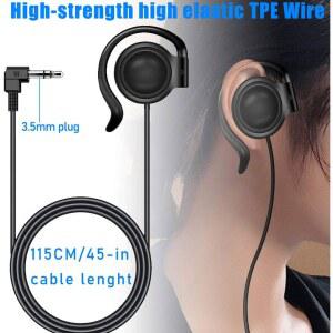 유니버설 3.5mm 유선 헤드폰 한쪽 귀에 착용하는 이어폰 스테레오 서브우퍼 헤드폰 좌/우 귀용