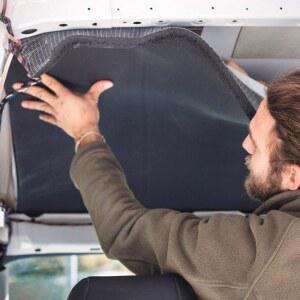 자동차 방음 매트 폼 100X50CM 지붕 풍절음 문짝 후드 패드 실내 자체 섀시 벽용 DIY 고무 접착 흡음재 트렁크 단열