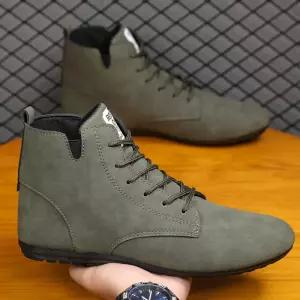 몽키부츠 구두 남성 워커 빈티지 앵클 둥근코 레이스업 미들 숏부츠