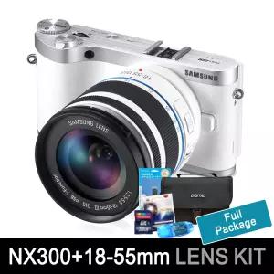 삼성 카메라 NX300+18-55mm [화이트]+32GB+여행용가방+UV필터+리더기+청소도구셋 (풀세트) k
