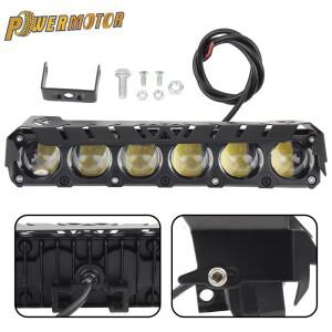 바이크 오토바이 액세서리 6 LED 렌즈 헤드라이트 스포트라이트 듀얼 컬러 하이로우 빔 안개등 12V ATV UTV