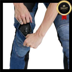 모터사이클 팬츠 아라미드 진 보호 장비 라이딩 투어링 바지 블루 모토크로스