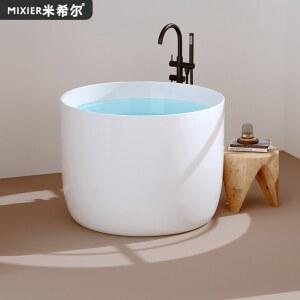 예쁜 1인용 릴 미니욕조 반신욕기 독립욕조 흰색 가정용 0 8m