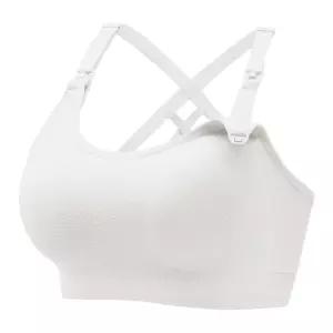 Angelhood 모유 수유를 위한 수유 브라 심리스 스포츠 미디엄 임팩트 서포트 임산부용 화이트. M 845919