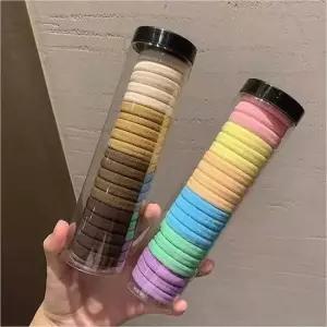 머리끈세트 여자 반묶음 올림머리 고무줄 헤어밴드 20개 머리끈세트 곱창밴드 쉬폰곱창끈