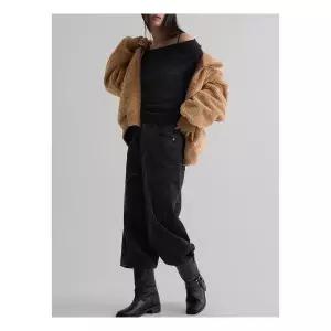 (125Y3VMQ2B) [에잇세컨즈] 오버사이즈 무스탕 카멜