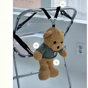 (색상 1 곰돌이백)소프트 니팅 테디베어 길이조절 백팩 아동용 특이한 가방