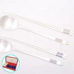 국산 수저세트 고급 백동 은수저 2벌 선물세트