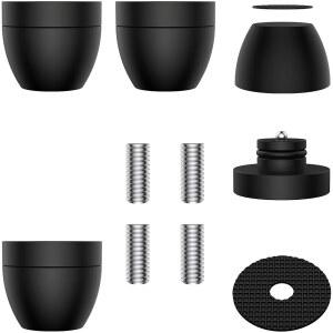 오디오캐스트 4배 HiFi 스피커 스파이크 스탠드 풋 패드 30x33mm 격리 풋, 서브우퍼 앰프 턴테이블 DAC용 알루미늄 쇼크 업소버