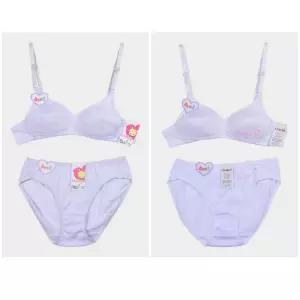 몸에 맞게 잘 설계된 주니어 2단계 AA컵 브라팬티10대여성 학생내의 초등런닝 조카선물 여속옷 쥬니어 민소