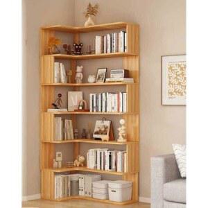 책꽂이 수납장 거실 인테리어 책장 코너책장 6단 코너 원목 틈새