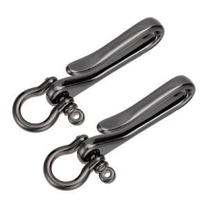 PH PandaHall 2pcs 물고기 고리 열쇠고리 솔리드 황동 U 남성용 여성 지갑 체인 가방 배낭 액세서리 아버지의 날용 벨트 자동차