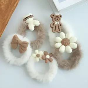 (별별창고)G 밍크퍼 곱창밴드 5개 세트 부드러운 헤어악세사리