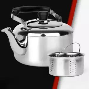 스텐레스 주전자 인덕션 하이라이트 업소용 스텐 주전자 가정용 주방용 대형 캠핑용 끓이기 받침 전기 캠핑