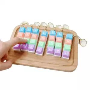 키캡키링 키보드키링 커스텀 MBTI 딸깍이 열쇠고리 굿즈 본품+키캡8개 세트