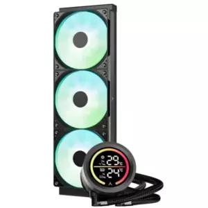 앱코 CPU 수냉쿨러 컴퓨터 PC ARGB 디스플레이 블랙 BNA