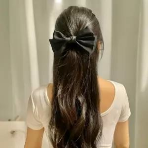 왕리본 곱창밴드 머리끈 블랙