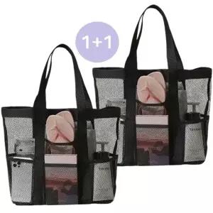 ( )it 1+1 빅 포켓망사백 수영가방 물놀이 샤워 모래놀이