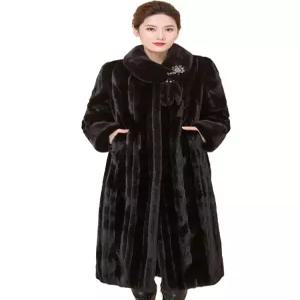 밍크 하이넥 자켓 세이블 코트 풀스킨  리버시블