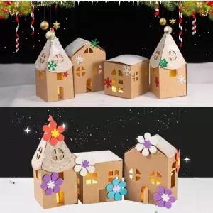 종이 집 골판지 DIY 세트 장난감 입체 박스 종이집 교구 텐트 놀이 아지트 조립식