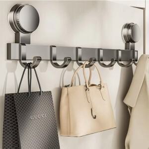 호환 입구 문걸이 수납 랙 흡착식 뒤쪽 후크 무타공 강력 접착 하중 지지