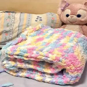 DIY 담요 뜨개질 퀼트 커버 크리스마스 선물 양모 겨울 블랭킷 원사